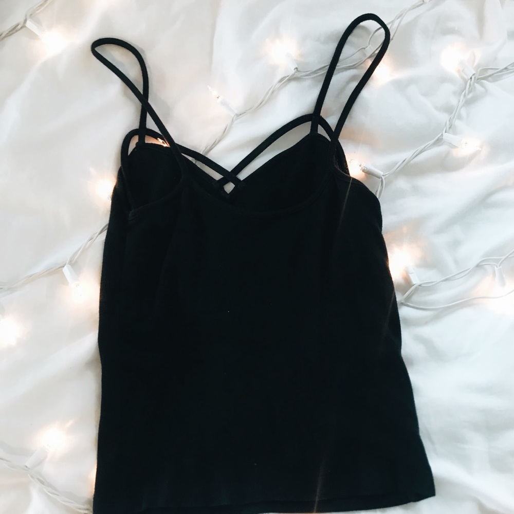 Brandy Melville strappy black tank top